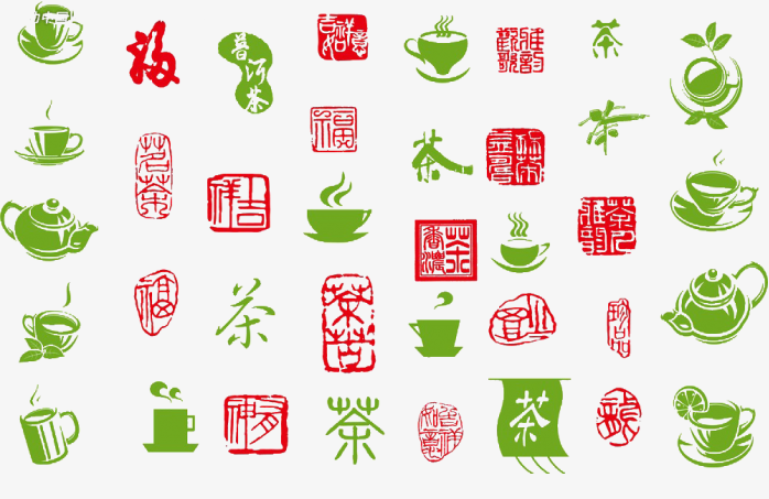 中国茶矢量图标