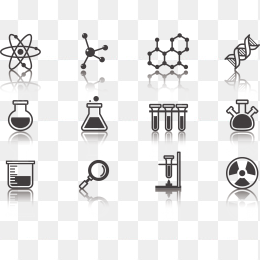 一组科研元素图标