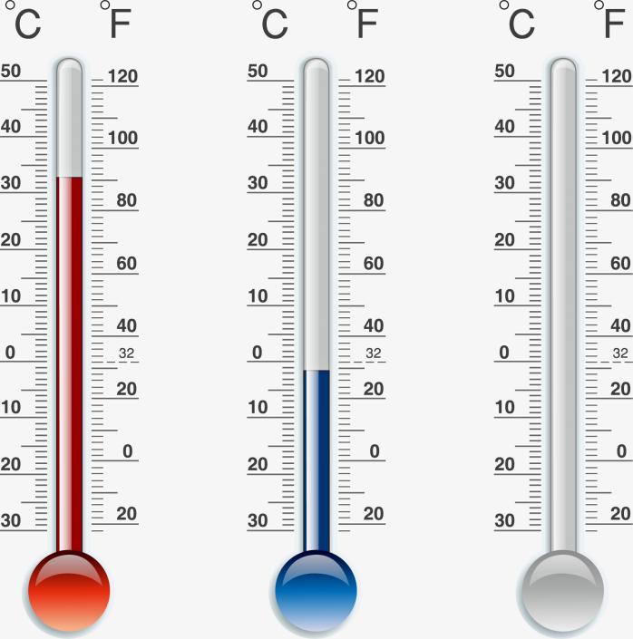 手绘温度计矢量图免抠