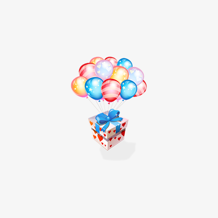 透明多彩气球礼盒