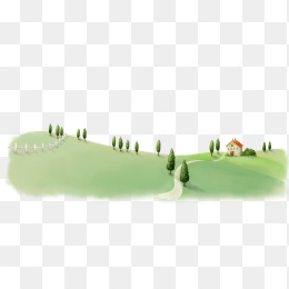 卡通草原风景