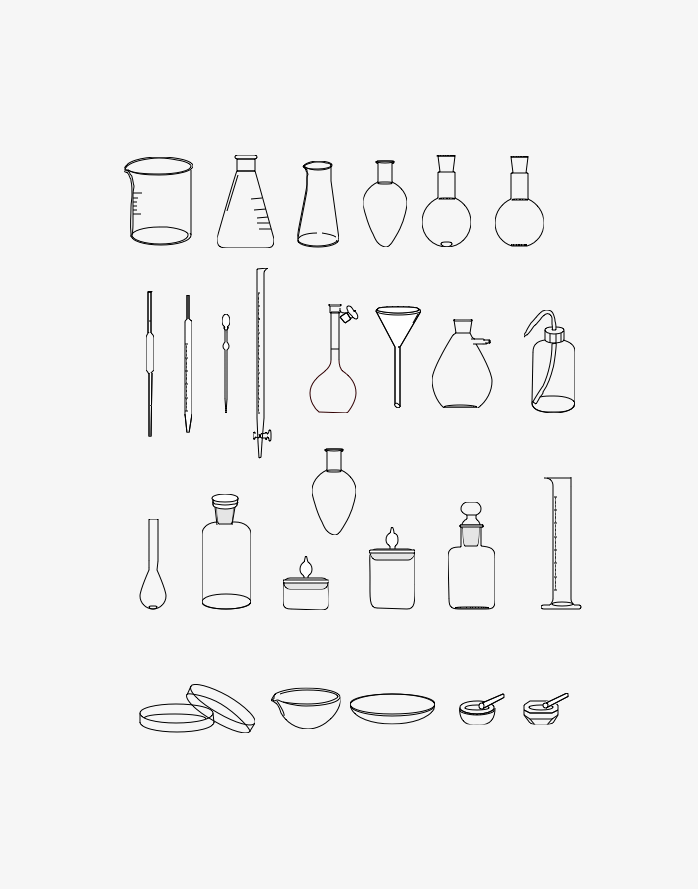 手绘化学实验工具合集