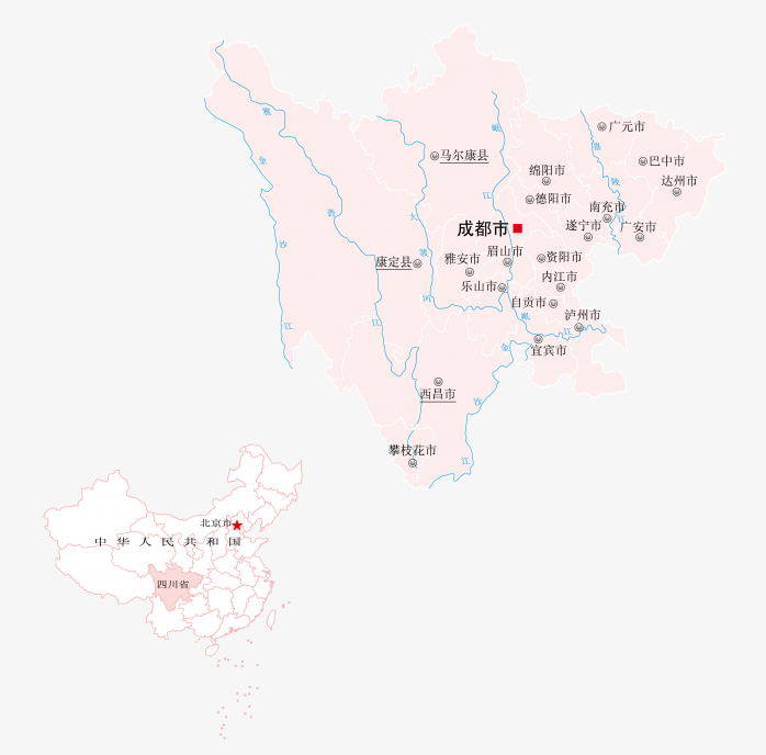 高清四川省地图