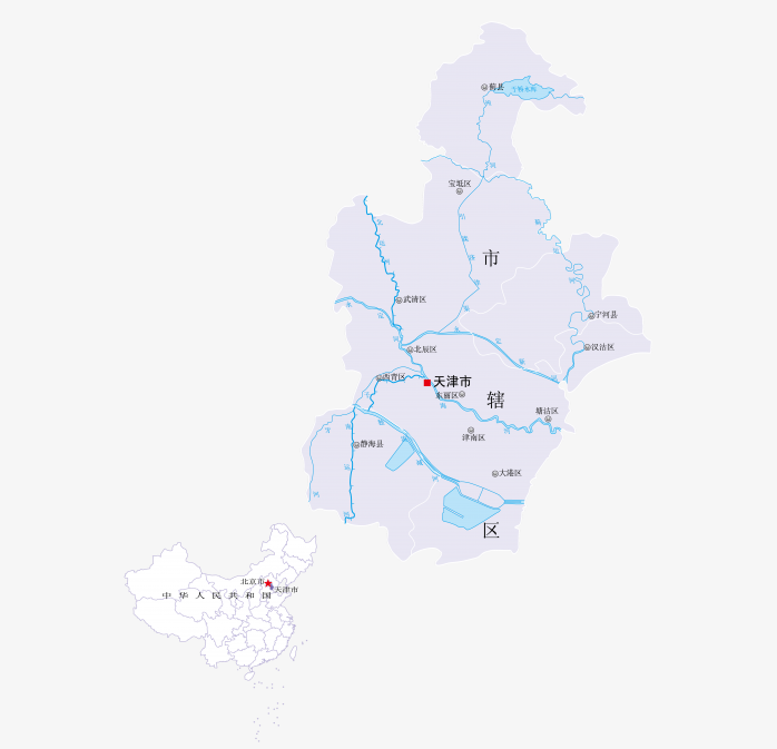 高清天津市地图