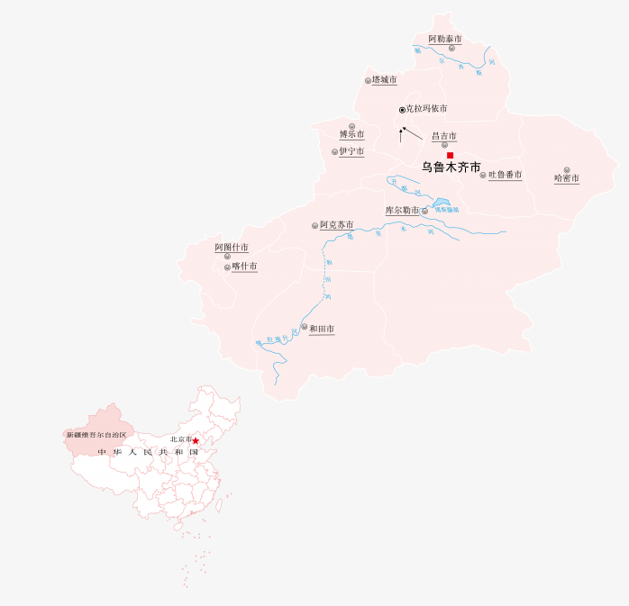 高清新疆地图