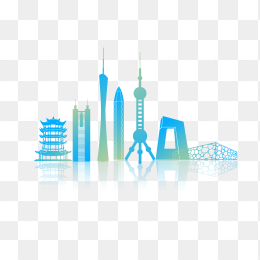 快图网独家正版原创城市建筑剪影