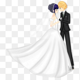 卡通结婚人物