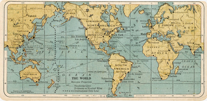 复古世界地图