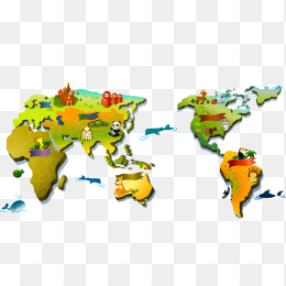 手绘世界地图