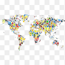 彩色创意世界地图