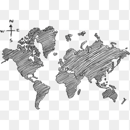 手绘世界地图