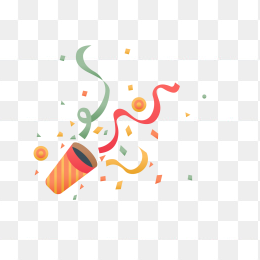 庆祝彩带漂浮素材
