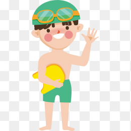 游泳小男孩