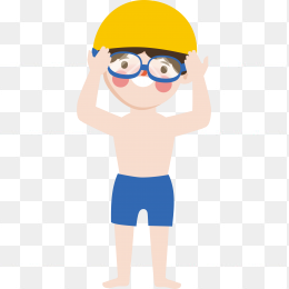 游泳小男孩
