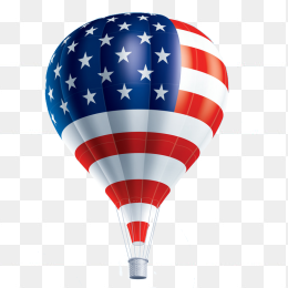 热气球美国国旗