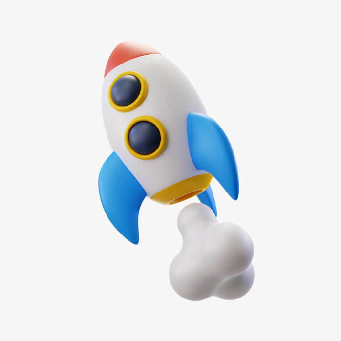 手绘3D火箭