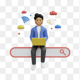 商务工作3D人物