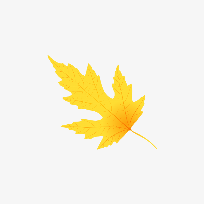 手绘树叶