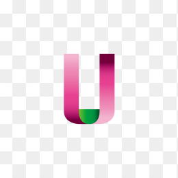 创意彩色英文字母U