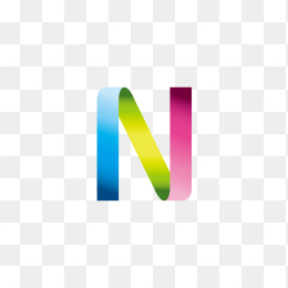创意彩色英文字母N