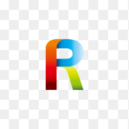 创意彩色英文字母R
