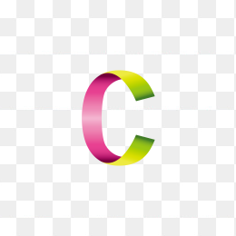 创意彩色英文字母C