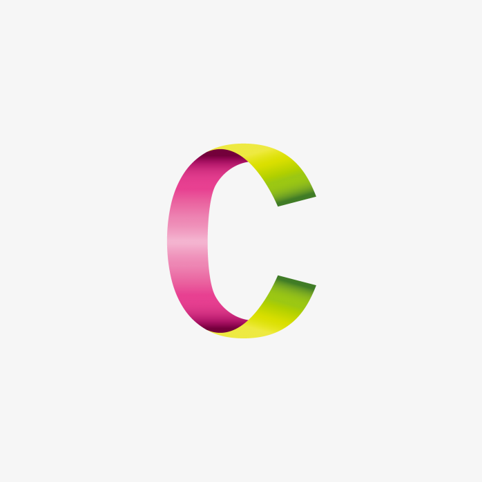 创意彩色英文字母C