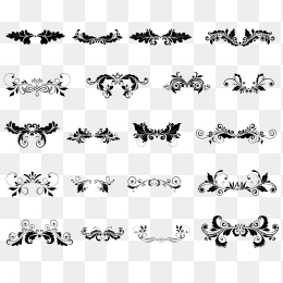 矢量对称欧式花纹