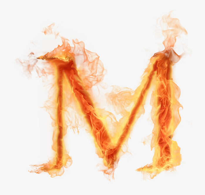 火焰字母M