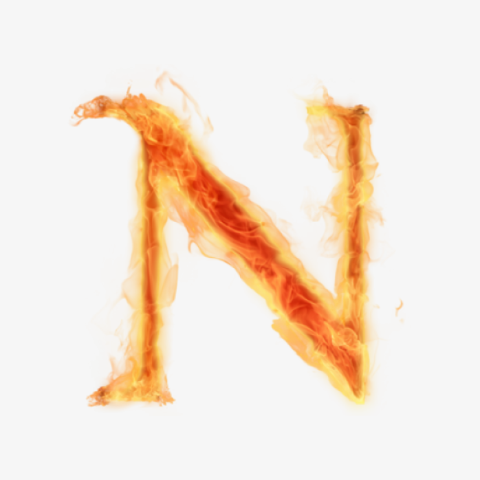 火焰字母n