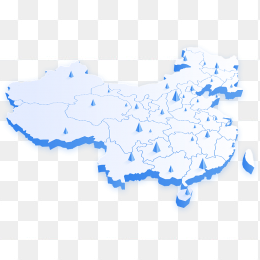 立体中国地图