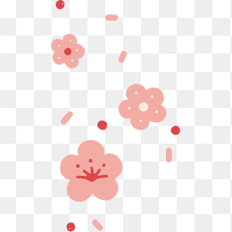 可爱喜庆春节元素贴纸梅花