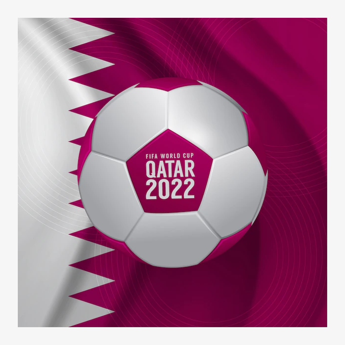 卡塔尔世界杯创意足球海报