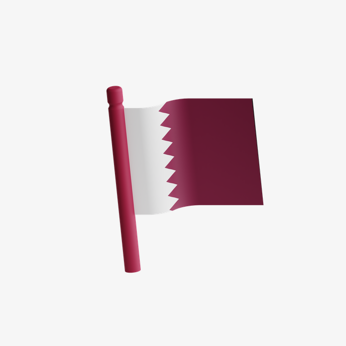 手绘卡塔尔国旗