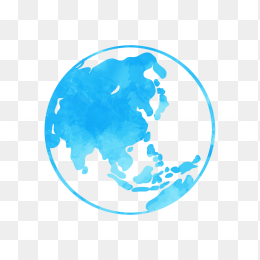 手绘水墨地球