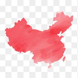 水墨中国地图剪影