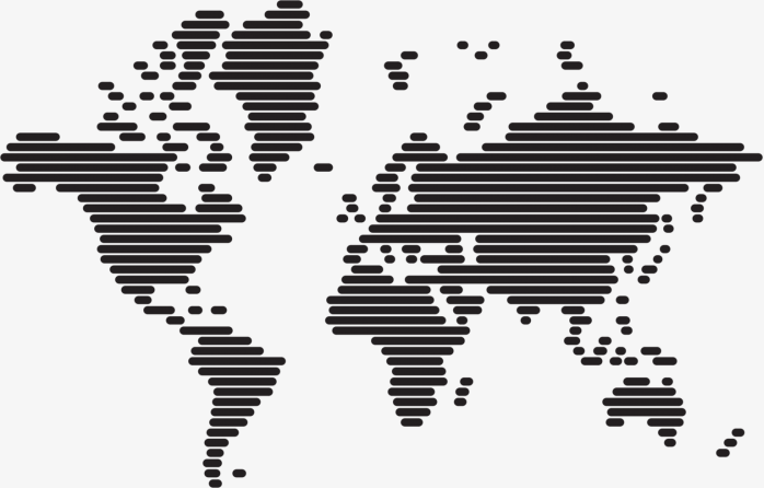 矢量线条世界地图