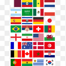 2022卡塔尔世界杯32强参赛国家国旗