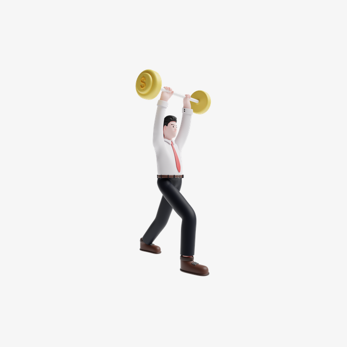 男人举重