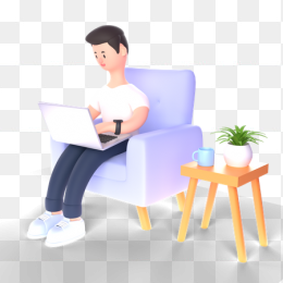 用电脑的男人