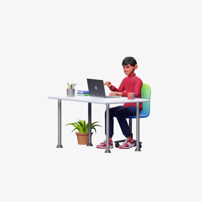 3D工作的男人