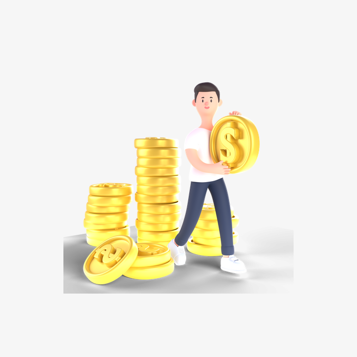 金币投资理财元素