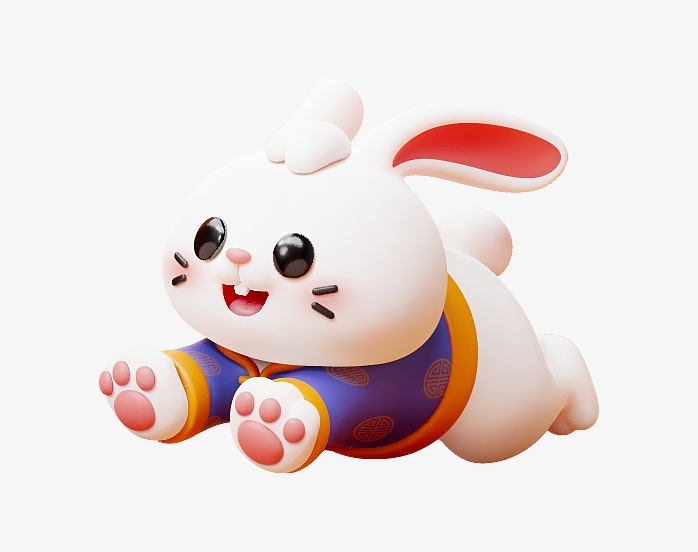3D可爱兔子