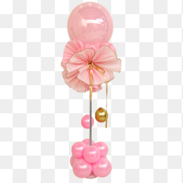 粉色气球立柱