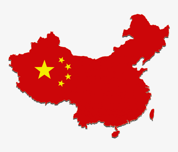 中国国旗地图