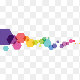 彩色六边形科技几何元素