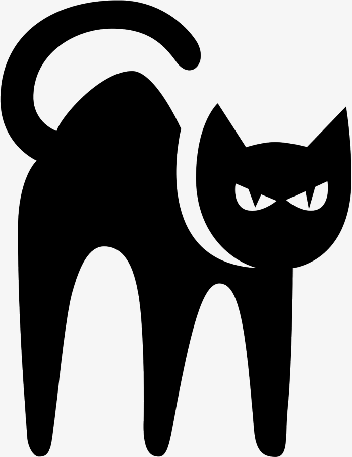 黑猫剪影png