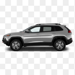 灰色 jeep自由光SUV汽车侧面png