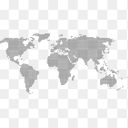 矢量点阵世界地图轮阔