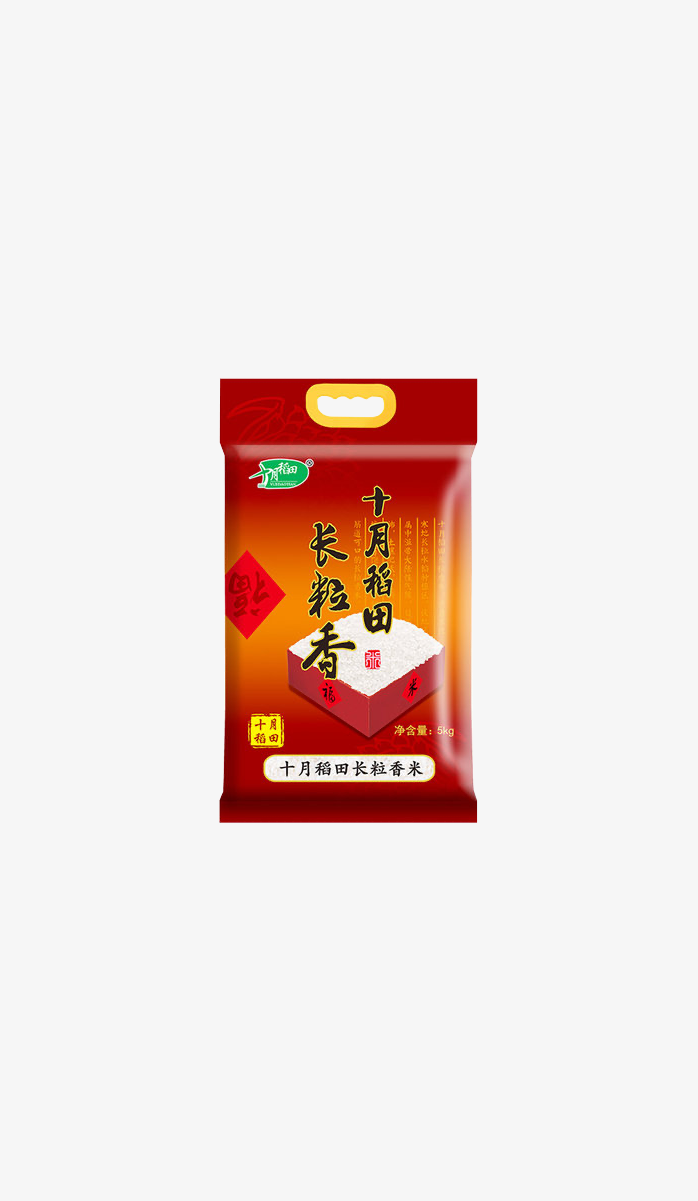 十月稻田长粒香大米